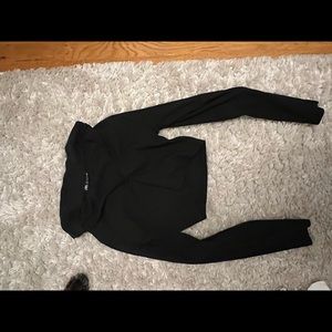 Zara black crop top with collar worn once